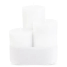 Elegancki Pl Lino Blanco Świeca Glass Classic 3-Pack Walec | Kashmir