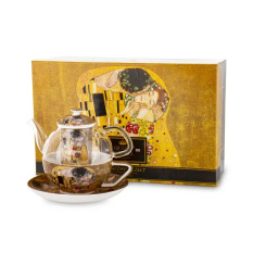 Elegancki Dzbanek Z Zaparzaczem I Podstawką | Gustav Klimt Collection