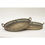 Elegancka Taca Dekoracyjna Kpl. 2 Szt | Tace Antyk