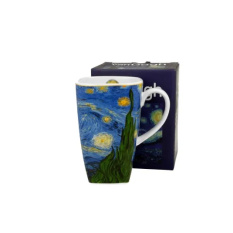 Elegancki Kubek Kwadratowy Starry Night | Van Gogh Collection