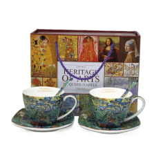 Elegancki Kpl. 2 Filiżanki Ze Spodkami I Łyżeczkami | Van Gogh Collection